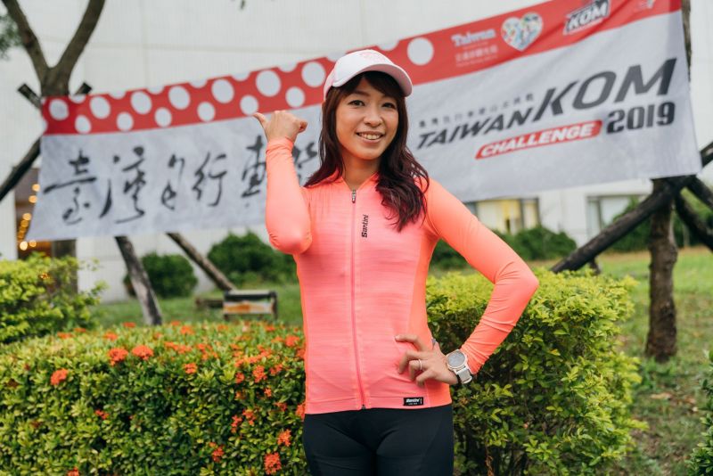 Windy段慧琳因腰傷而無法參賽但堅持參與賽事中華民國自行車騎士協會提供